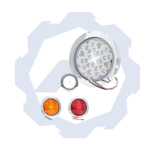 8096C (12/24V) Luz de 4¨10 LED con bisel cromado para montaje