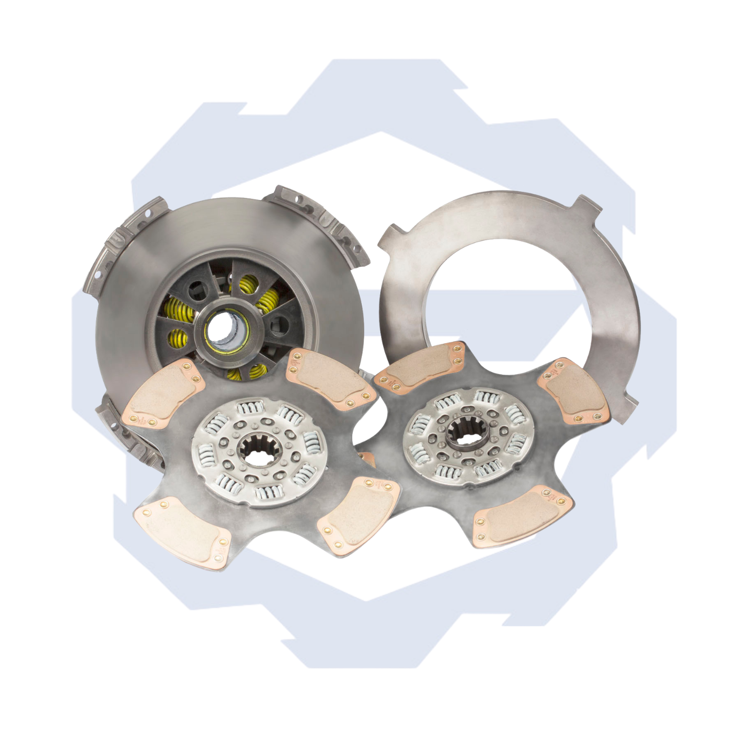 JGO. DE EMBRAGUE PASTILLAR RESORTE (15“-1-2X2)(2-D)